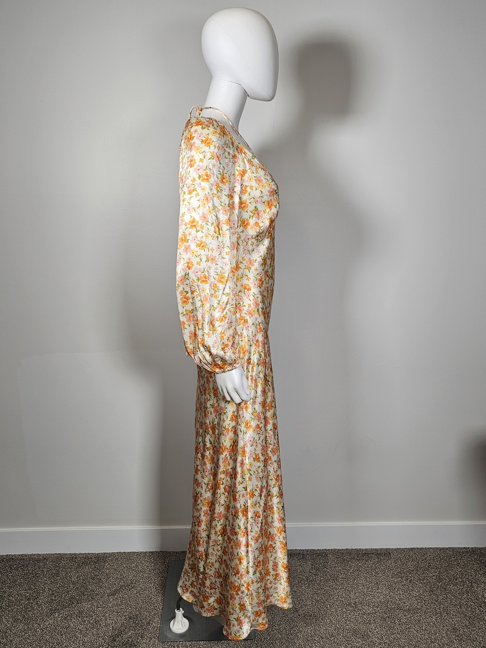 Ever New NWT Billie Satin Tie V-Neck Midi Dress in Fairlight Disty Floral Sz 8 - Picture 4 of 13